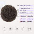 Synthetic 6 inch Drawstring Ponytail Natural Hair Extension Hairpiece