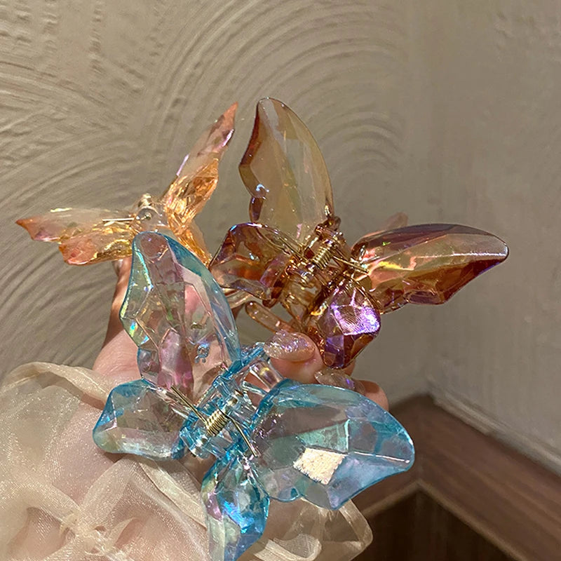 Butterfly Woman Acrylic Hair Claw Clip Girls Large Butterfly Clip