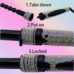 6 in 1 Hair Curling wand Rhinestone Professional 6 Barrel Curling Iron