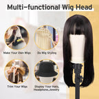 Mannequin Canvas Wig Styling 21-24 Inch Head Stand Styling Accessory Kit