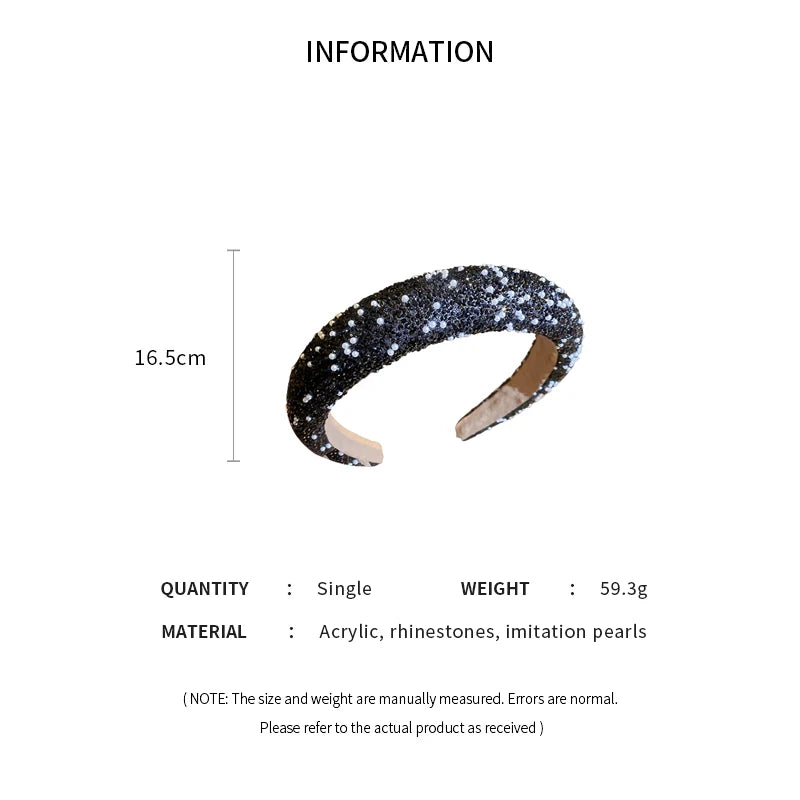 Rhinestone HairBand Woman Jewelry Fashion Trending Head Piece