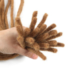 Human Hair Dread Lock Extensions 0.6cm Men/Woman Crochet Organic Hair Faux Locks