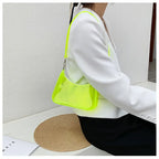 Jelly Shoulder Clutch Mini Underarm Zipper Clear Transparent Y2k Handbag