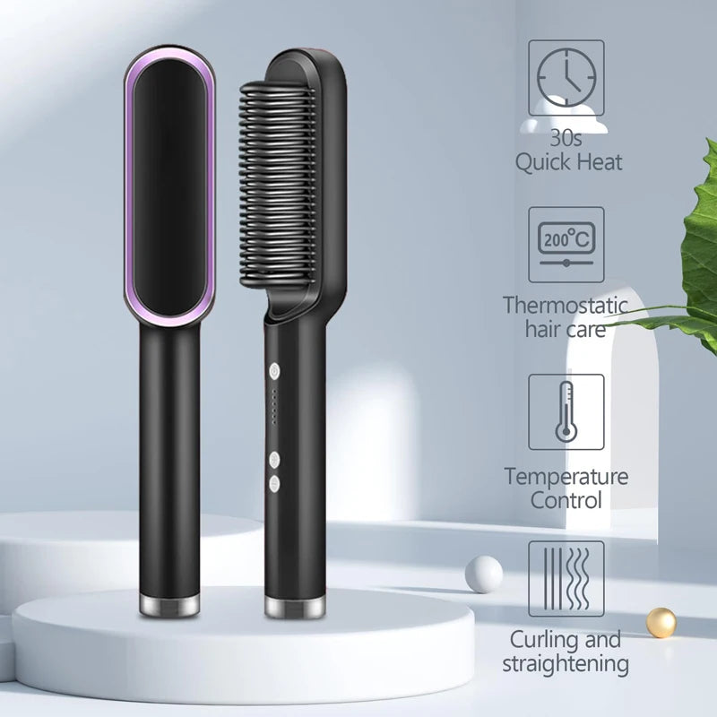 Hair Comb Straightener Styling Safty Hot Comb Flat Iron Hair Straightener  rush