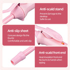 9mm Ceramic Coating Mini Pink Curling Iron Wand