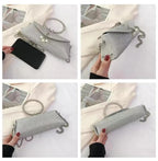 Rhinestone Diamond Womans Handbag Bling Evening Sparkly Square Clutch Purse