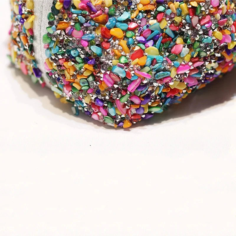 Womans Colorful Fashion Tote Bucket Chain Shoulder Handbag Y2k Design