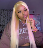 🔥 Straight Human Hair 613 Blond wig HD Lace 13x4 13x6 Closure Density Wig