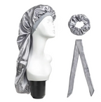 Extra Long Womens 3 pcs Bonnet Satin Silk bonnet For women
