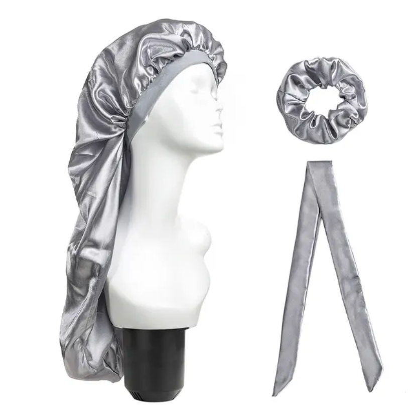Extra Long Womens 3 pcs Bonnet Satin Silk bonnet For women