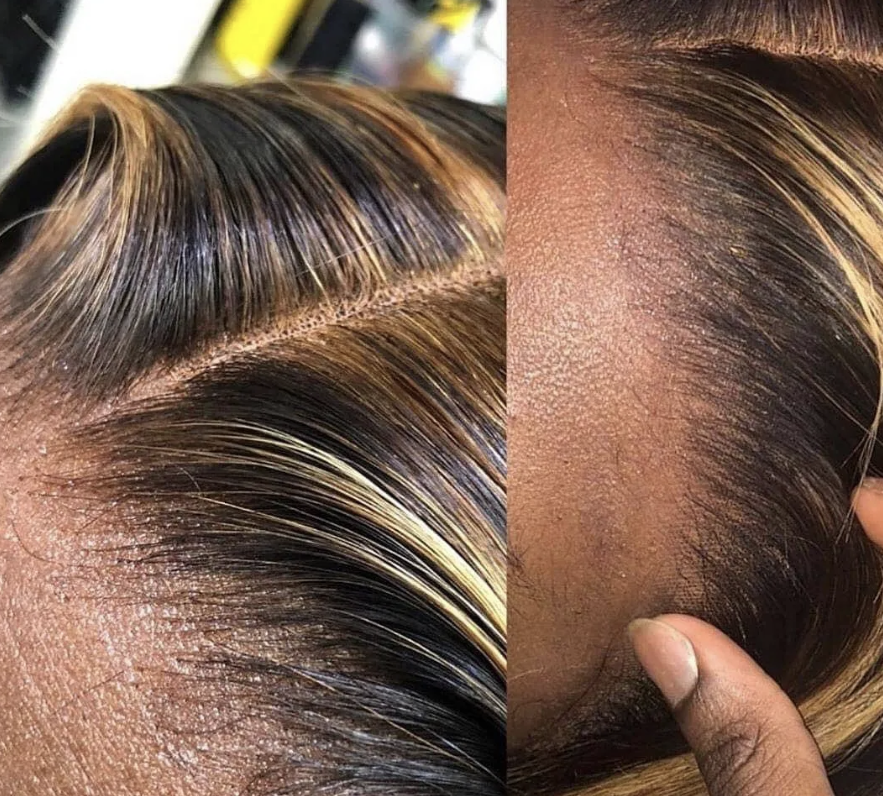 Highlight Deep Wave Colored Human Hair wig 13x4 7x5 pre plucked Glueless wig 180% Density