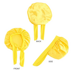 Solid color Satin Baby Bonnet Silk Cap With Band Tie Baby Sleeping Bonnet