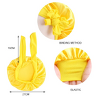 Solid color Satin Baby Bonnet Silk Cap With Band Tie Baby Sleeping Bonnet