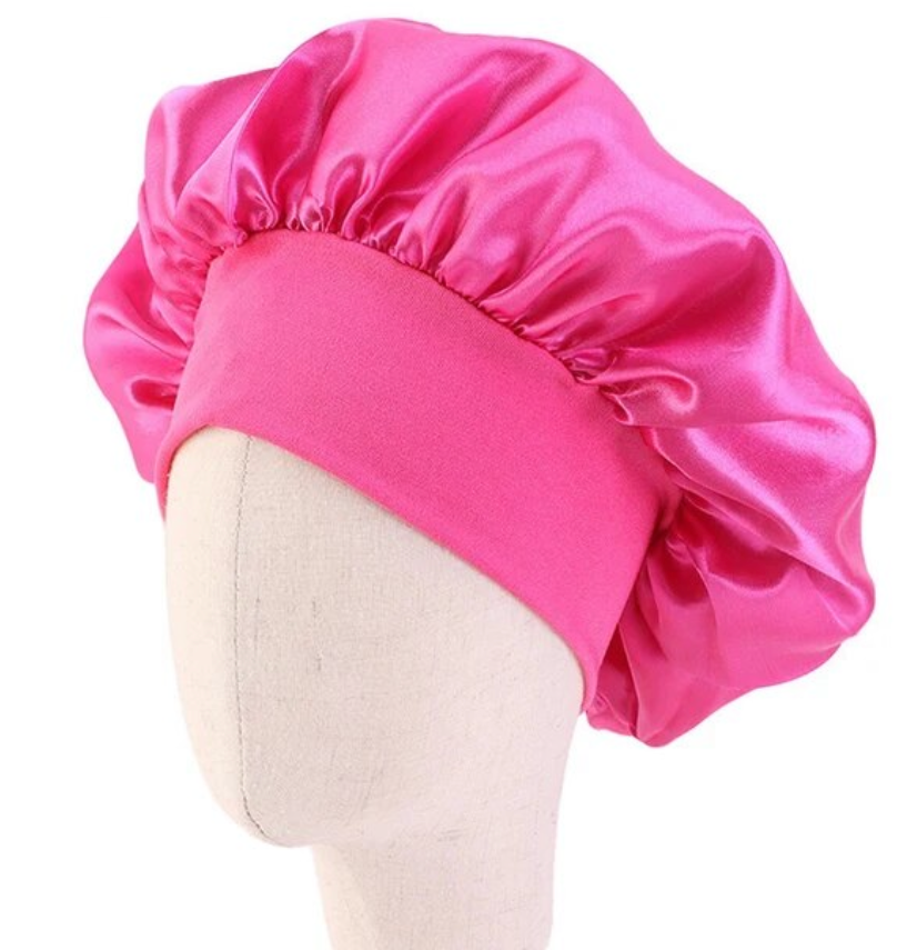 Kids Night Cap Satin Silky Bonnet Night Wrap Head Cover Curly Hair Kids