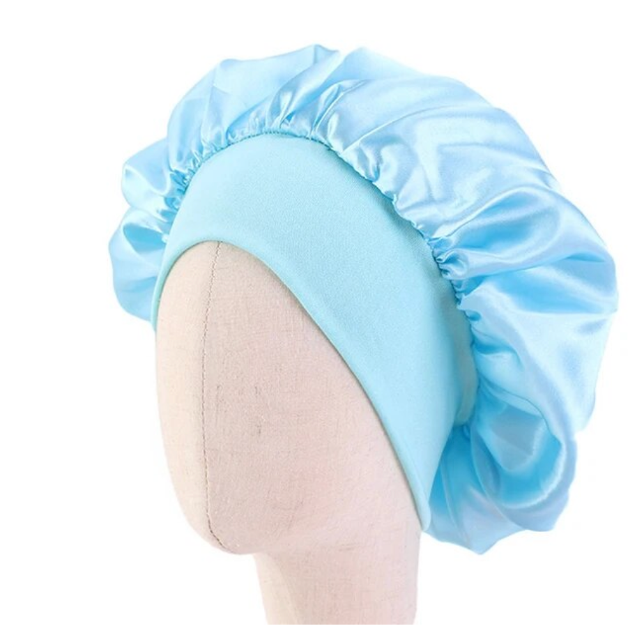Kids Night Cap Satin Silky Bonnet Night Wrap Head Cover Curly Hair Kids