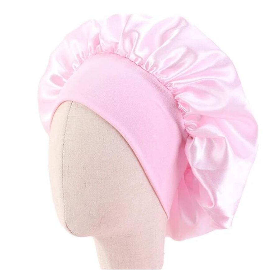 Kids Night Cap Satin Silky Bonnet Night Wrap Head Cover Curly Hair Kids