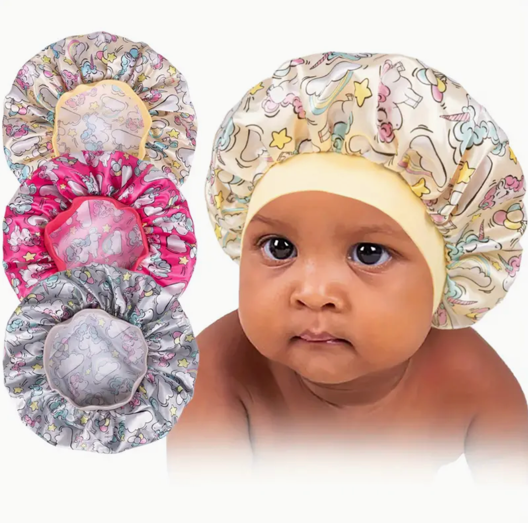 Children Baby Bonnet Sleeping Night Cap Hair protection Baby Girl Unicorn Hair Cap
