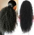 50cm Adult Full Drawstring Ponytail Natural Kinky Curly Heat resistant synthetic Hair Extension