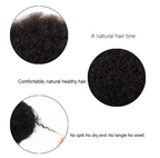 4 Inch Kinky Curly Natural Hair Kids Puff Hair Extension Drawstring 1B Ponytail