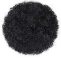 4 Inch Kinky Curly Natural Hair Kids Puff Hair Extension Drawstring 1B Ponytail