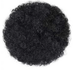 4 Inch Kinky Curly Natural Hair Kids Puff Hair Extension Drawstring 1B Ponytail