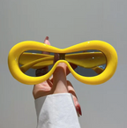 Fashion Oval Style Sunglasses Retro Goggle Shades Eyewear