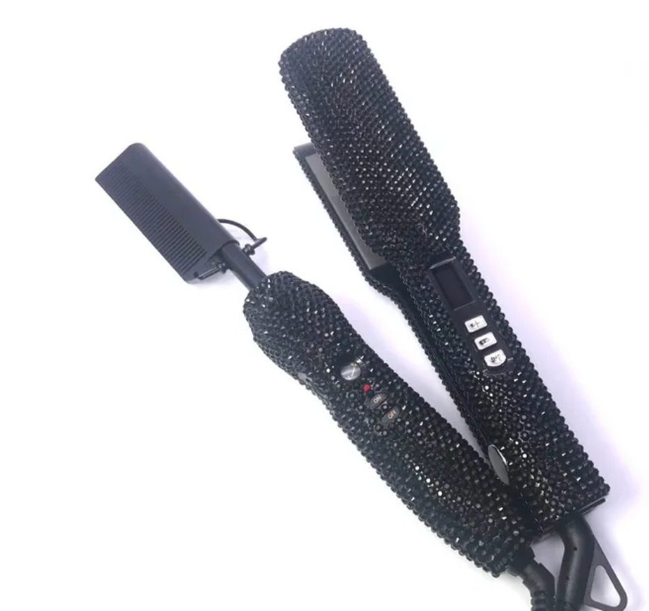 2pcs Titanium Hot Comb and Flat Iron Set  W / S