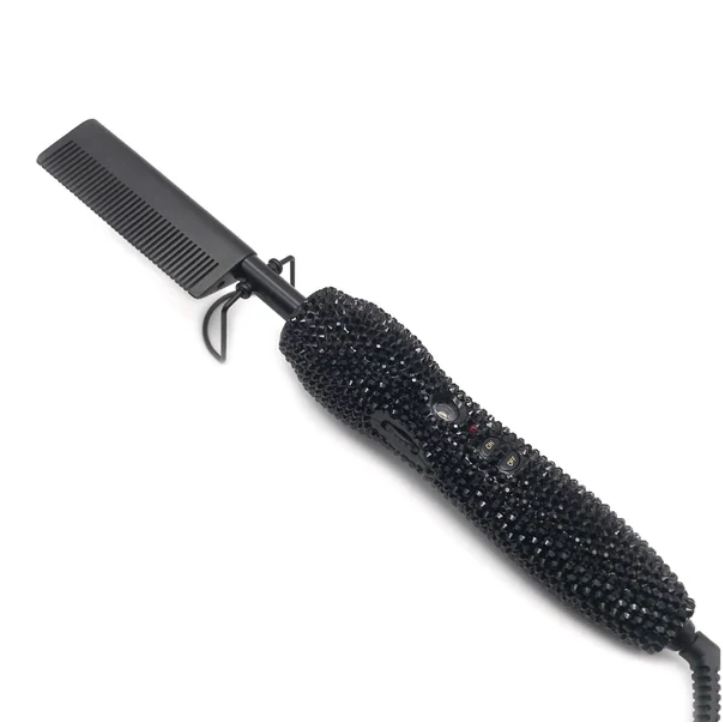 Rhinestone Hot Comb Hair Straightener Bedazzled Heat tool