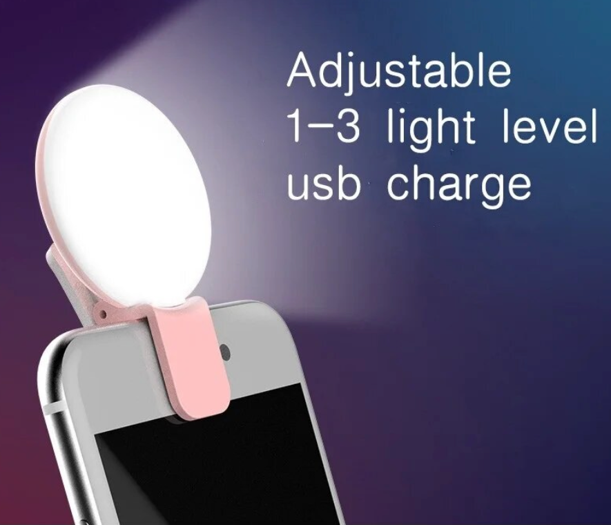 Mini Selfie Light Portable Photo Enhancer LED Beauty Light Phone Attachment