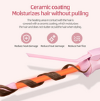 9mm Ceramic Coating Mini Pink Curling Iron Wand