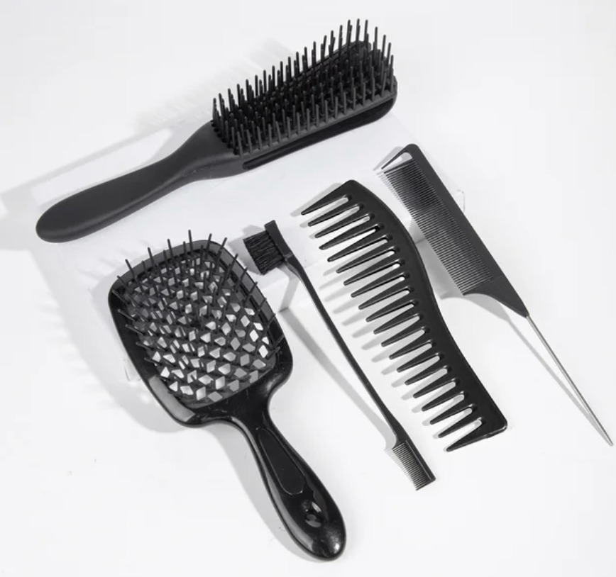 5 Pcs Hair detangling Brush Comb Set For All Hir Types