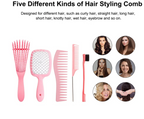 5 Pcs Hair detangling Brush Comb Set For All Hir Types