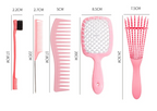5 Pcs Hair detangling Brush Comb Set For All Hir Types