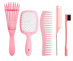 5 Pcs Hair detangling Brush Comb Set For All Hir Types