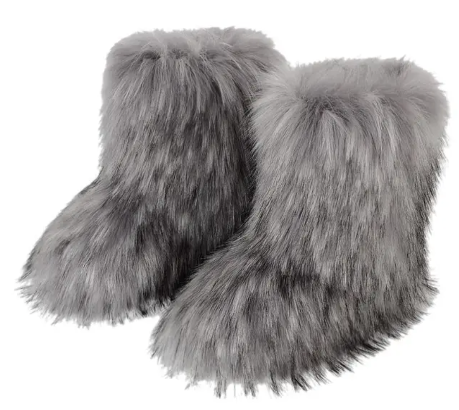 Fluffy Faux Fox Fur Boots For women Winter Women Shoes Fashion Footwear