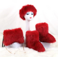 Childrens 3pcs Faux Fur Boots/ HeadBand / Fur Purse Winter Girly Fashion Accessories
