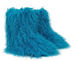 Woman Fur Boots Fluffy Faux Teddy Bear Plush Ladies Boots