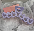 Hollow Heart Star Shape Hair Clip For Women 13cm Plastic Cross Head Clip