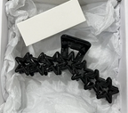 Hollow Heart Star Shape Hair Clip For Women 13cm Plastic Cross Head Clip