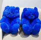 Teddy Bear Plush Fashion Furry Cute House Slippers Warm Comfortable Slip On Cartoon Slides