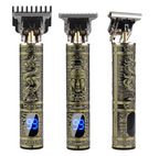 Mens LCD Display Hair Trimmer Appliance Travel Barber Dragon Buddah design Electric Razor
