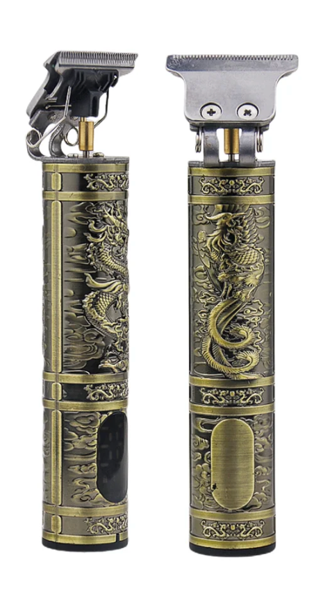 Mens LCD Display Hair Trimmer Appliance Travel Barber Dragon Buddah design Electric Razor