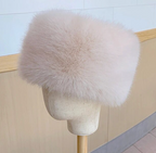Winter Russian Fur Hat Thick Fluffy Hollow Center Neck Accessory Faux Fox Fur Trending Head Neck Design