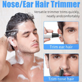 Men Woman Water Proof Rechargeable Washable Nose Ear Hair Trimmer Shaver Nose Razor 2 Heads Trimmer