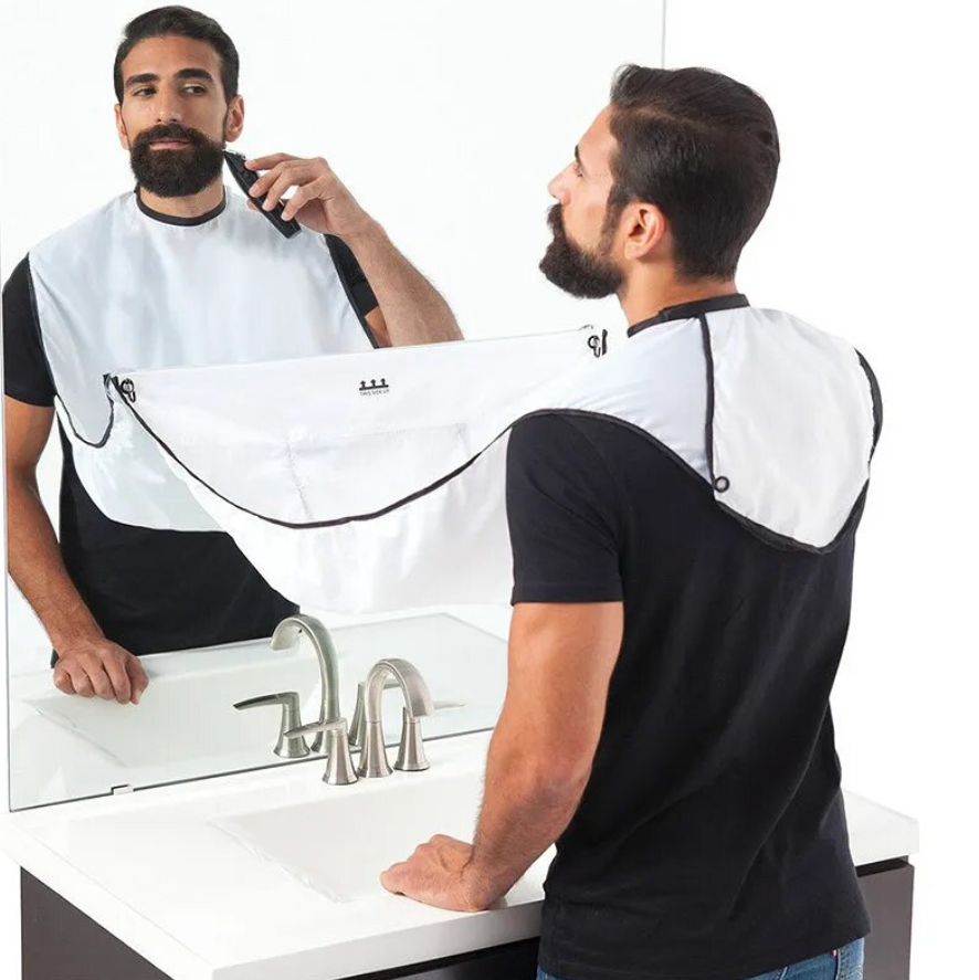 Mens Shaving Blanket Suction Cup Shaving Apron Easy Cleanup Hair Removal