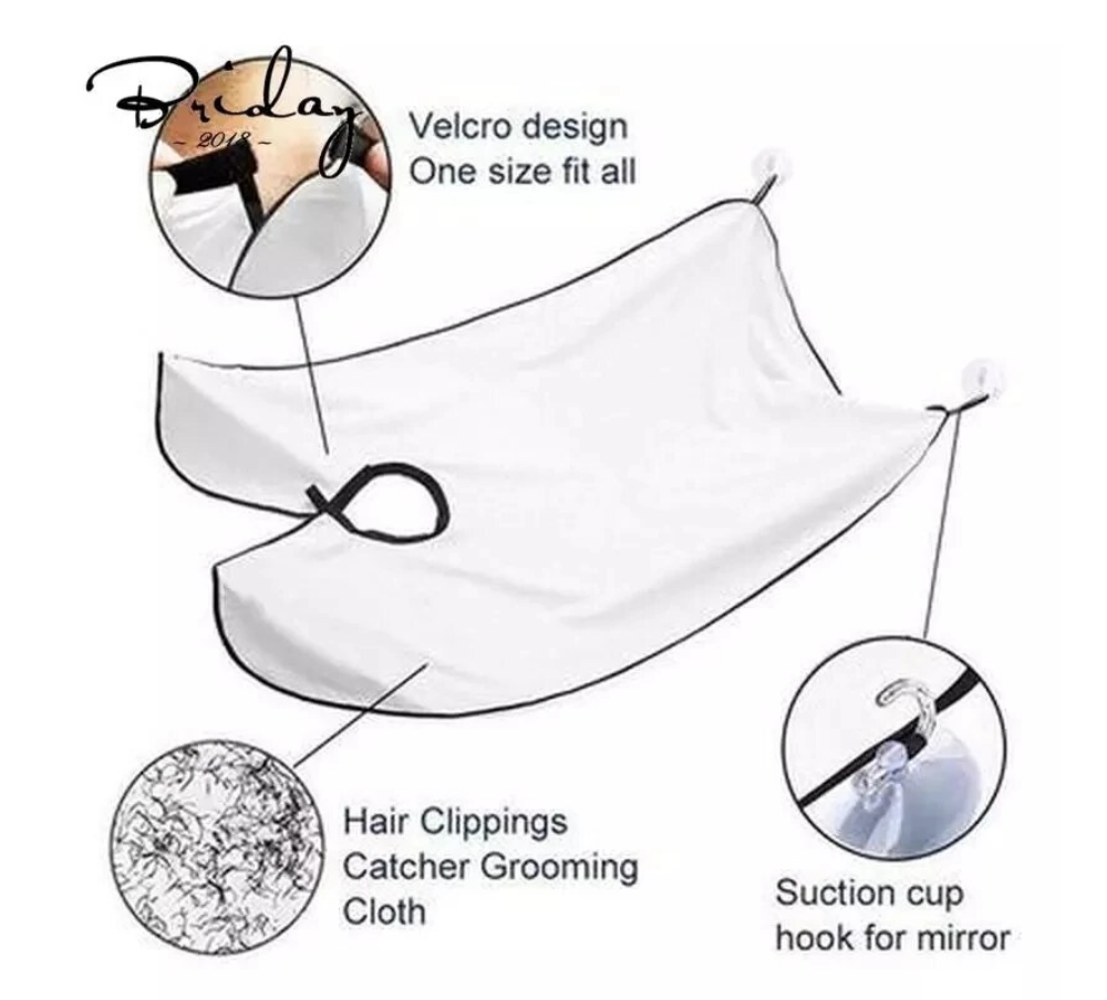Mens Shaving Blanket Suction Cup Shaving Apron Easy Cleanup Hair Removal