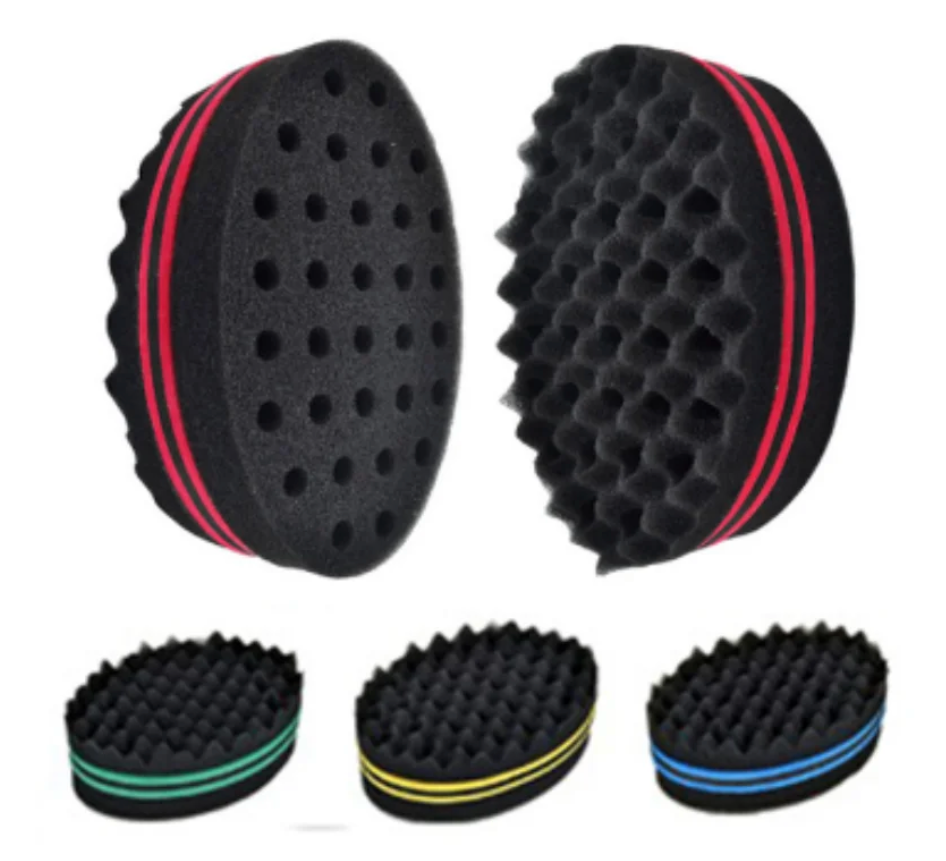 Mens Magic Hair Sponge Double Sided Twist Brush Afro Curl Hair brush Style Maker