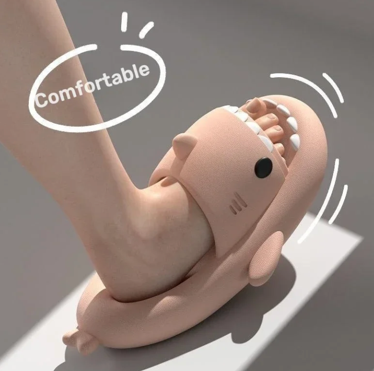 Kids Summer Baby Shark Slippers Flat Outdoor Kids Footwear Cartoon Shark Sandals