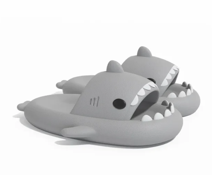 Kids Summer Baby Shark Slippers Flat Outdoor Kids Footwear Cartoon Shark Sandals