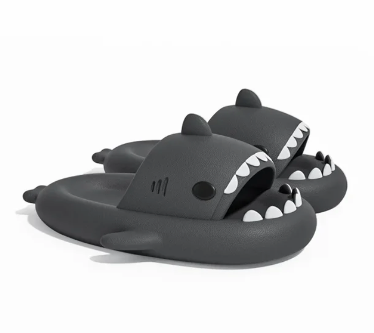 Kids Summer Baby Shark Slippers Flat Outdoor Kids Footwear Cartoon Shark Sandals